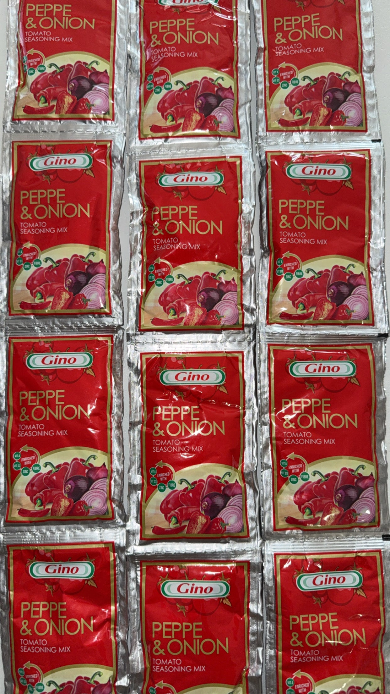 Peppe and onion tomato seasoning