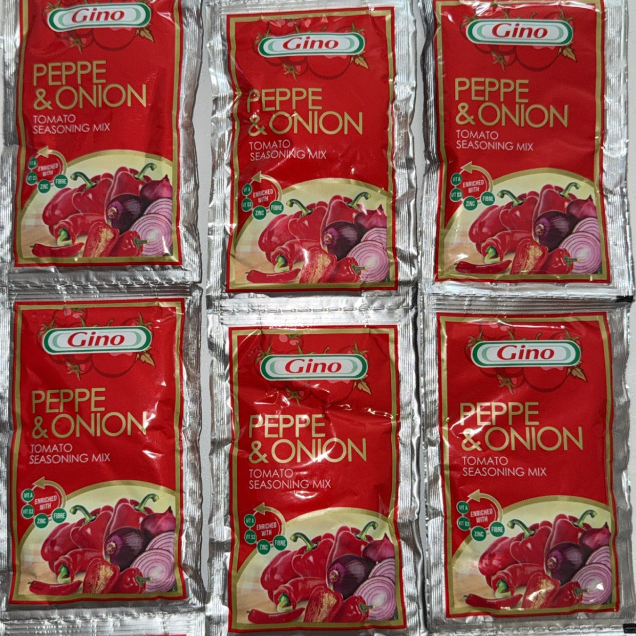 Peppe and onion tomato seasoning