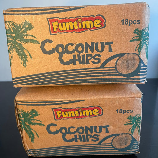 A carton of Funtime chips